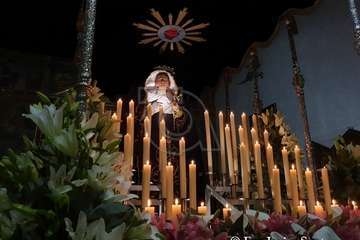 Los 8 pasos de la procesión del Viernes Santo, a punto en la Basílica de Telde (Foto TA)